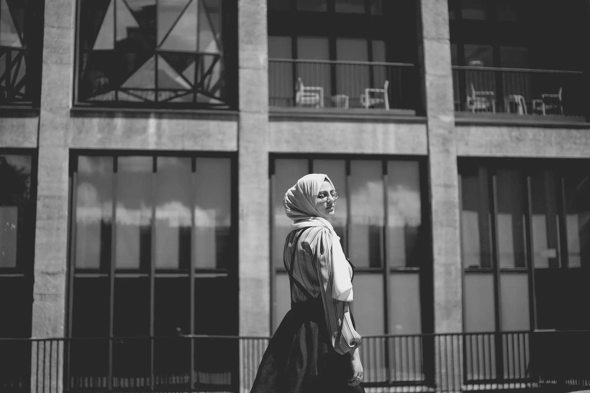 2022-02-16 - Cape Town - Person stands in front of building